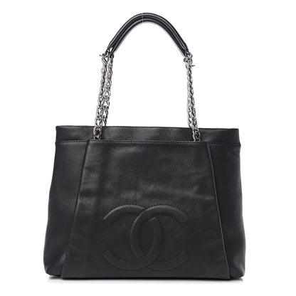 Chanel Caviar Large CC Tuck Tote Black 1 of 12