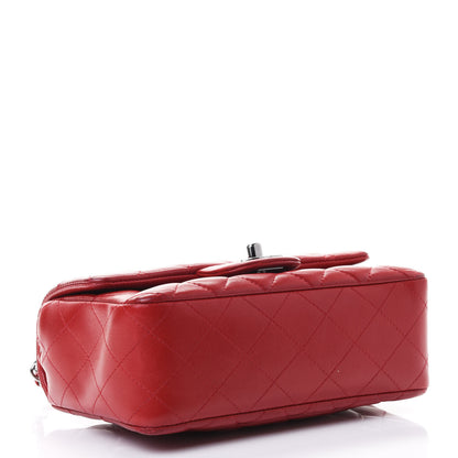 Chanel Lambskin Quilted Mini Rectangular Flap Red 3 of 4