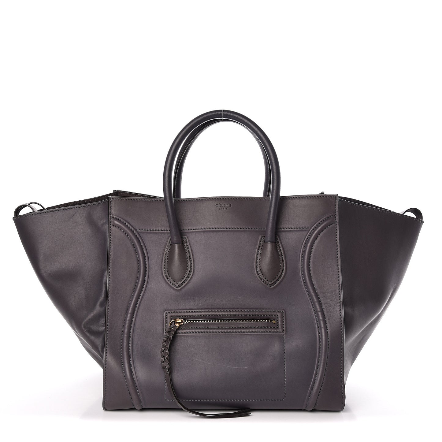 Natural Calfskin Large Phantom Luggage Grey