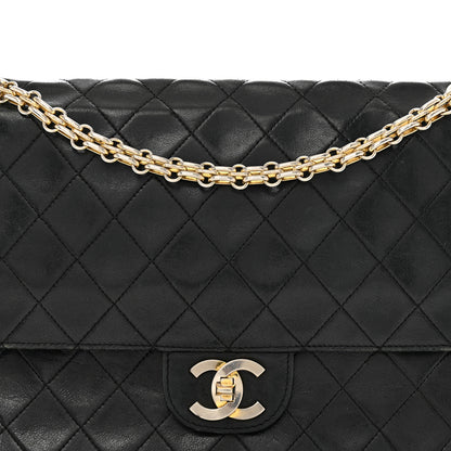 Chanel Lambskin Quilted Medium Double Flap Bijoux Chain Black 8 of 17