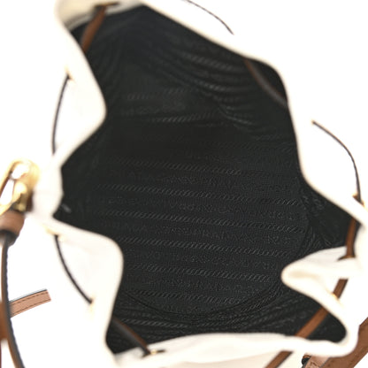 Prada Wicker Canvas Bucket Bag Naturale 5 of 14