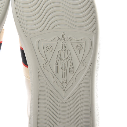 Gucci Calfskin Stripe Womens New Ace Sneakers 38 New Mystic White Ecru Red Flame 10 of 12