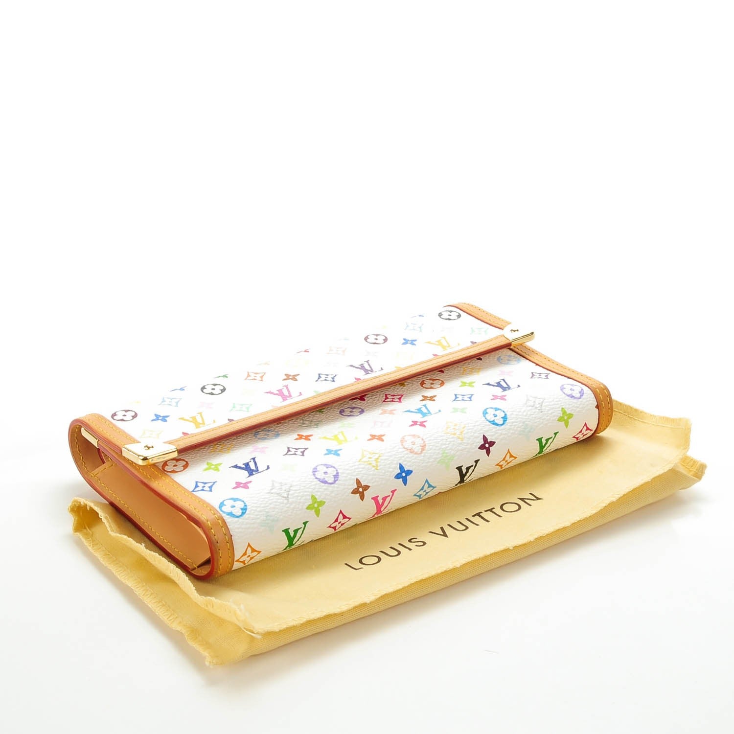 Louis Vuitton Monogram Multicolor Porte Tresor International Wallet White 4 of 7