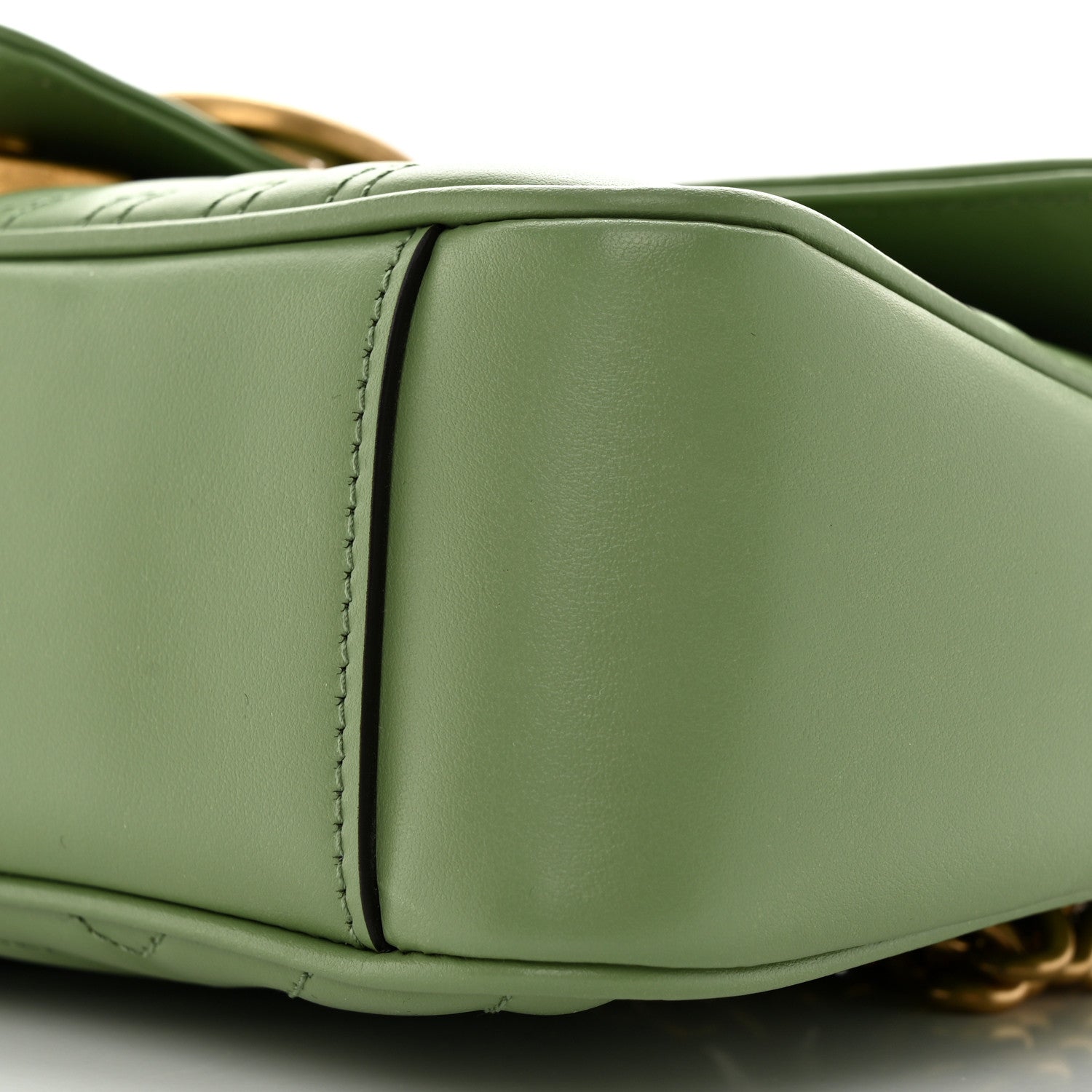 Gucci Calfskin Matelasse Small GG Marmont Shoulder Bag Salamander Green 10 of 10