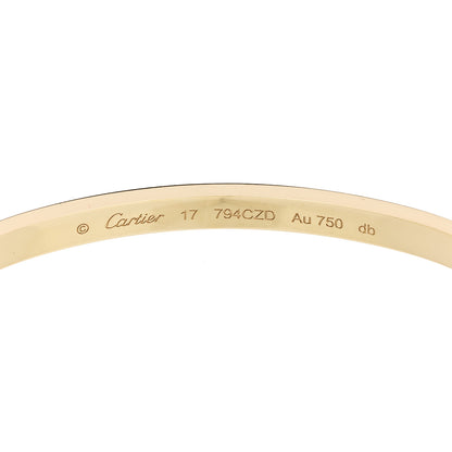 Cartier 18K Yellow Gold 6 Diamond Small LOVE Bracelet 17 6 of 8