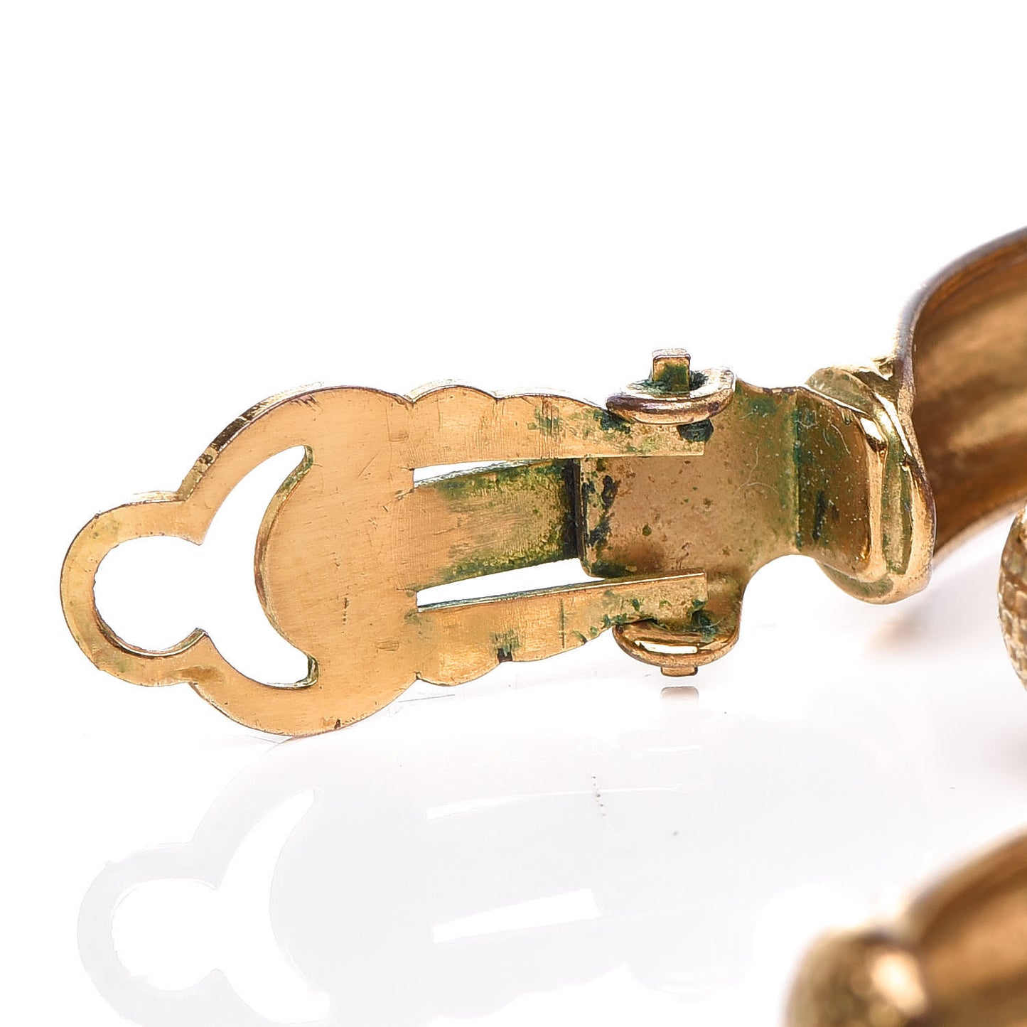 CC Hoop Clip On Earrings Gold