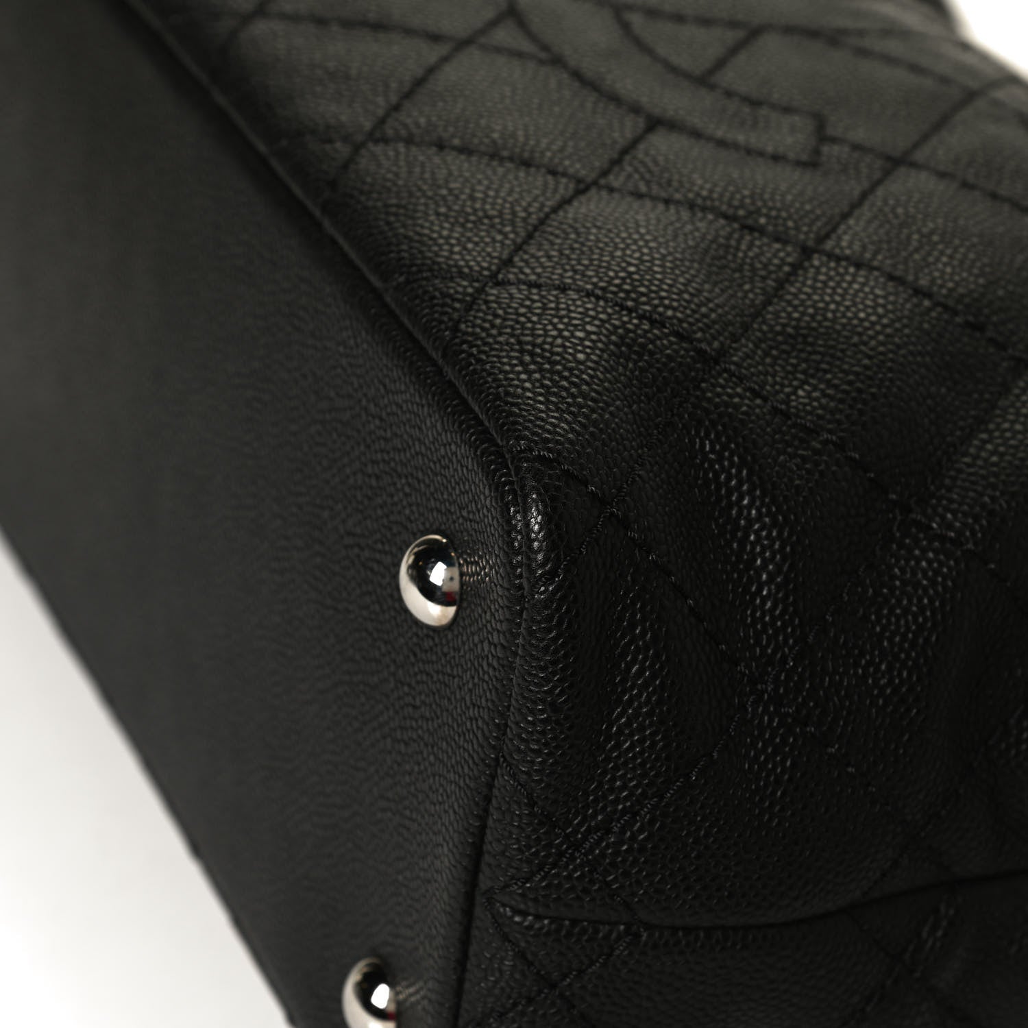 Chanel Grained Calfskin Quilted Small Daily Shopping Tote Black 12 of 17