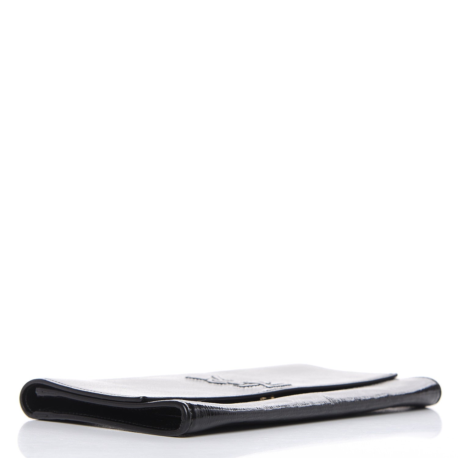 Saint Laurent Textured Patent Monogram Small Belle De Jour Clutch Black 4 of 9