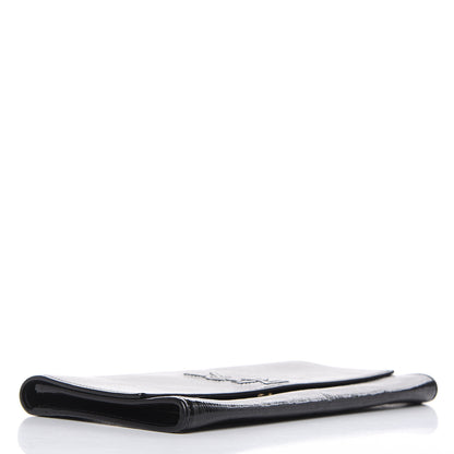 Saint Laurent Textured Patent Monogram Small Belle De Jour Clutch Black 4 of 9