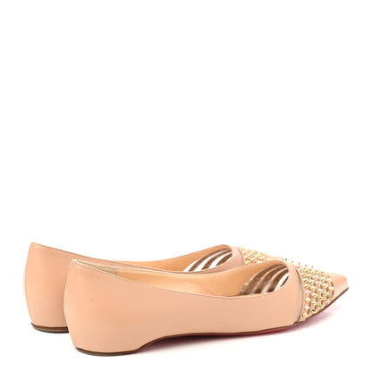 Christian Louboutin Kid Bareta Flats 37 Nude Light Gold 4 of 7
