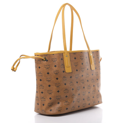 MCM Visetos Medium Liz Reversible Shopper Tote Cognac Yellow 6 of 17