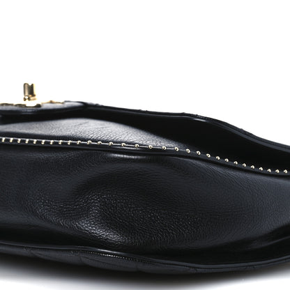 Chanel Caviar Quilted Large Studded Flap Black 10 of 12