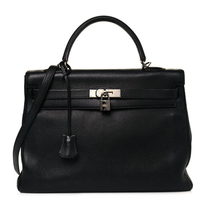 Hermes Taurillon Clemence Kelly Retourne 35 Black 1 of 19