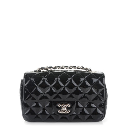 Chanel Patent Calfskin Quilted Mini Rectangular Flap Black 1 of 7