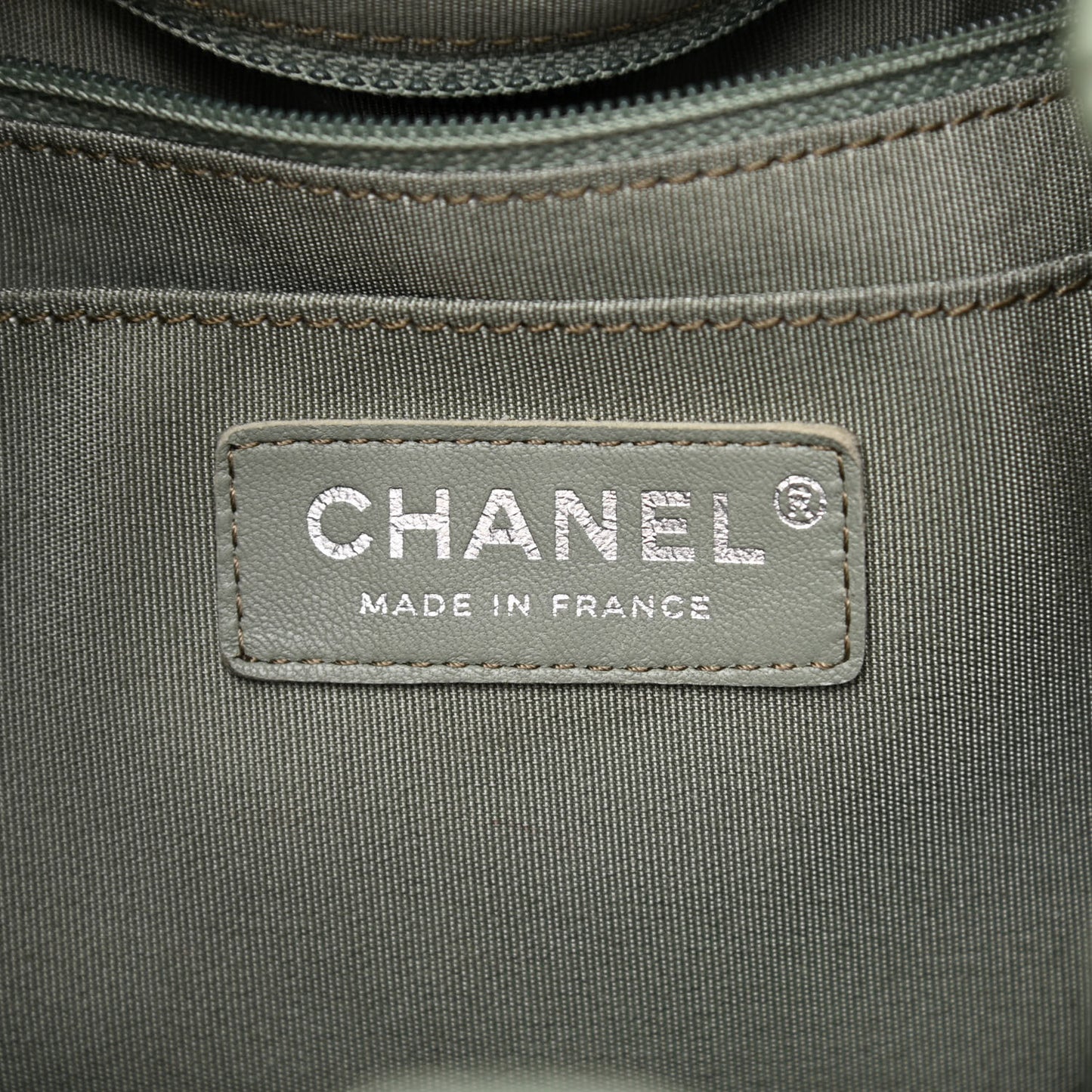 Lambskin Quilted Small CC Chain Bucket Drawstring Bag Green
