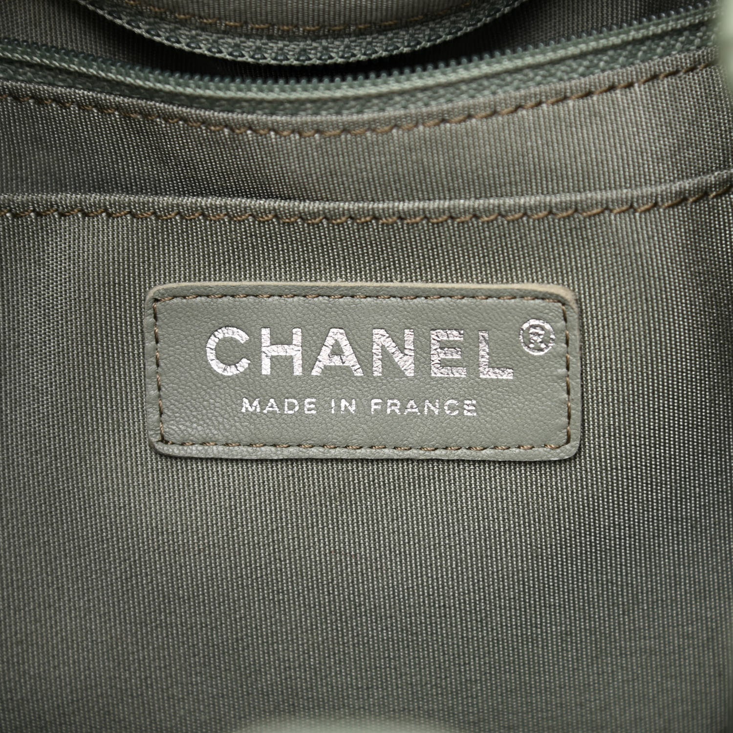 Chanel Lambskin Quilted Small CC Chain Bucket Drawstring Bag Green 6 of 10