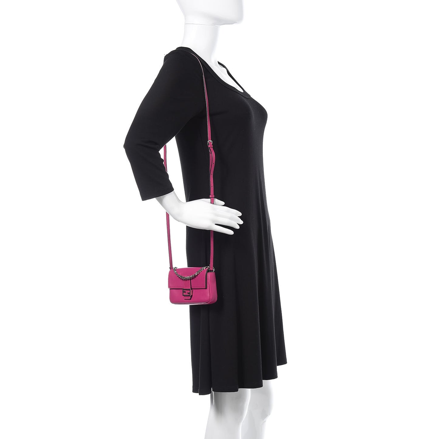 Shiny Nappa Micro Baguette Magenta