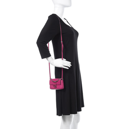 Fendi Shiny Nappa Micro Baguette Magenta 2 of 10