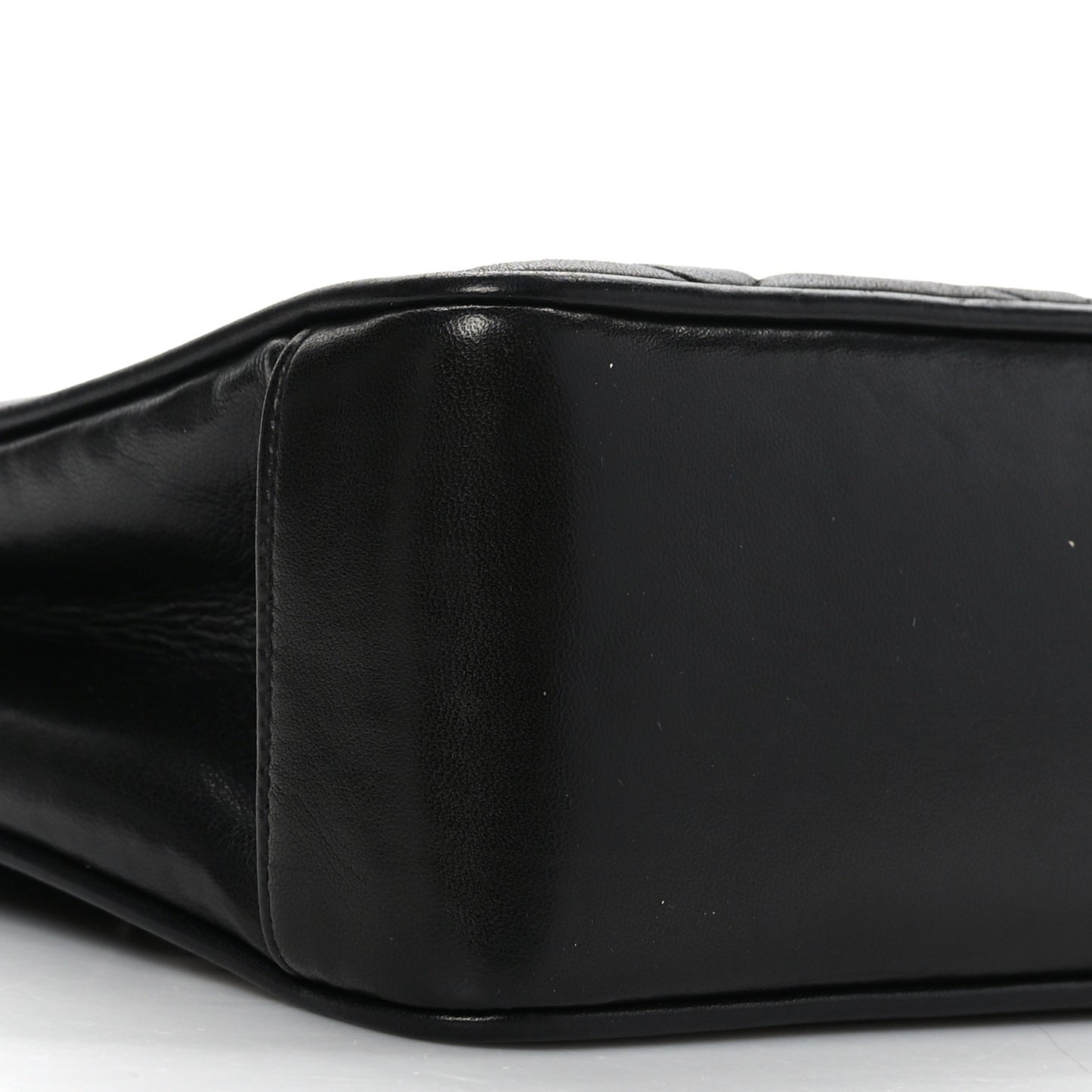 Lambskin Quilted CC Shoulder Bag Black