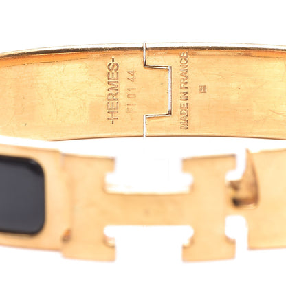 Hermes Enamel Narrow Clic Clac H Bracelet PM Black 4 of 6