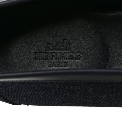 Hermes Denim Womens Royal Loafers 40 Bleu Brut Marine 6 of 8