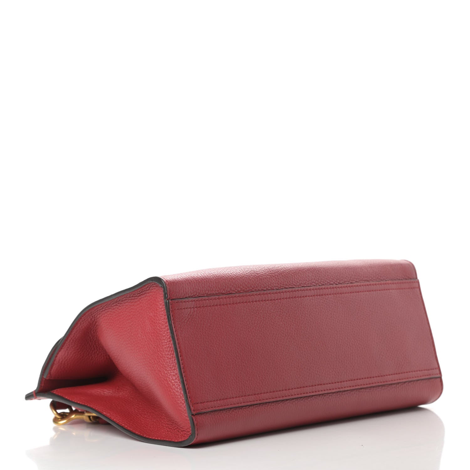 Gucci Calfskin Small GG Marmont Top Handle Bag Vulcanic Red 4 of 16