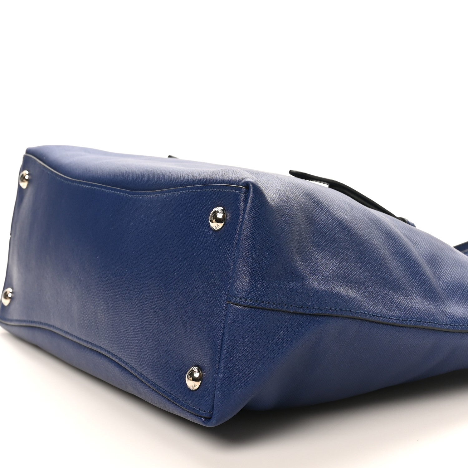 Prada Saffiano Cuir Medium Double Handle Tote Bluette 1817085