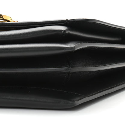Salvatore Ferragamo Calfskin Trifolio Flap Shoulder Bag Black 6 of 10