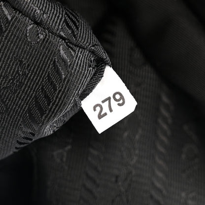 Prada Re-Nylon Vitello Metal Triangle Logo Sling Backpack Black 7 of 12