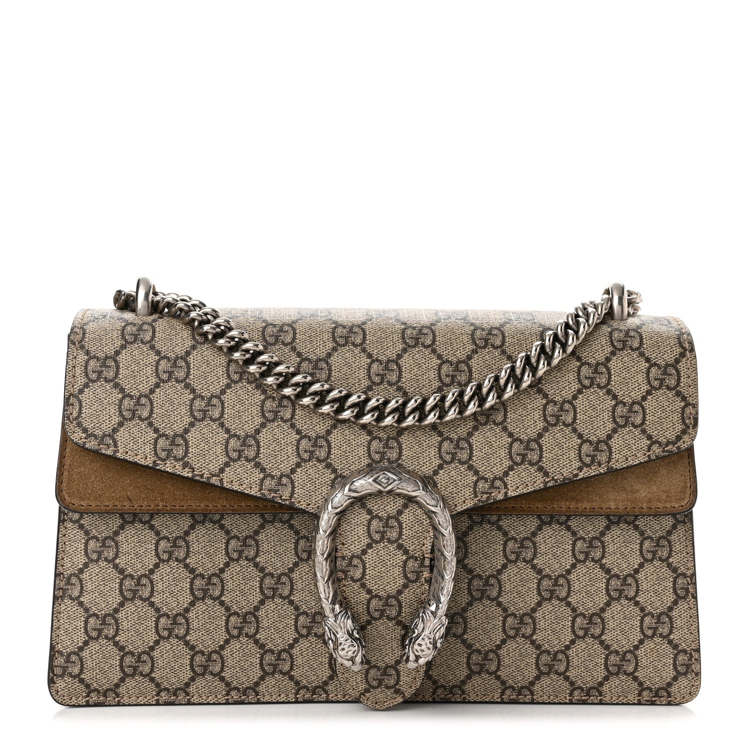 Gucci GG Supreme Monogram Small Dionysus Shoulder Bag Taupe 1 of 10