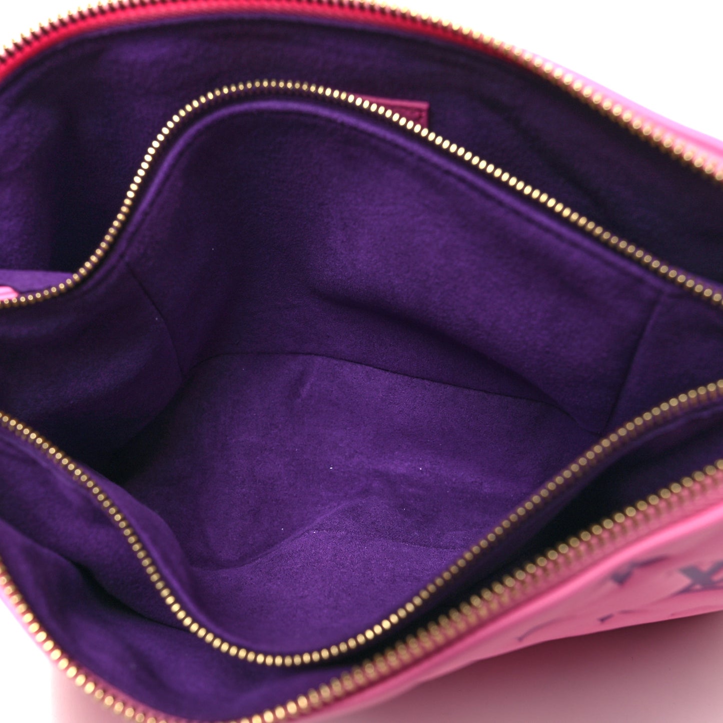 Lambskin Embossed Monogram Vuittamins Coussin PM Rose Violet