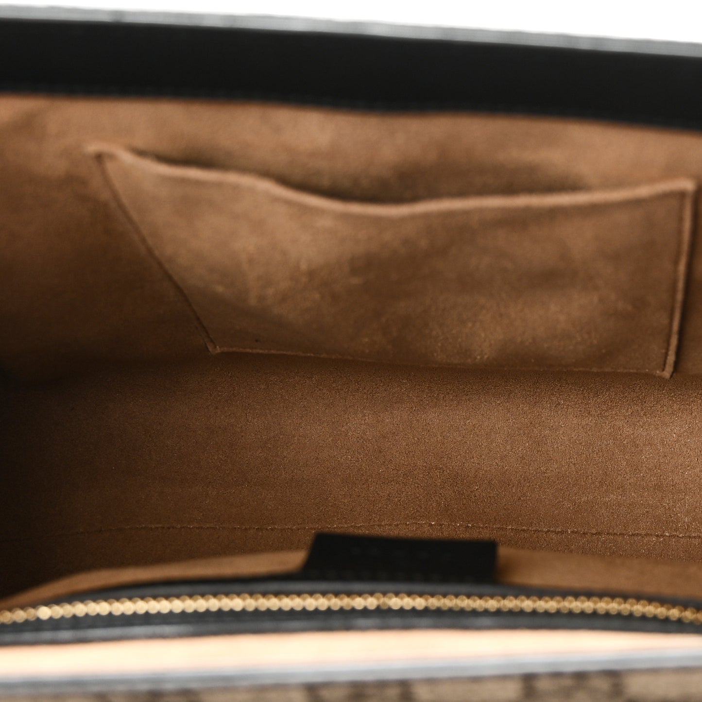 GG Supreme Monogram Calfskin Small Padlock Top Handle Bag Beige Black Cuir
