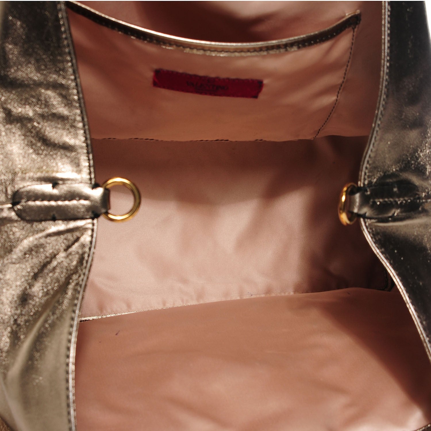 Valentino Garavani Metallic Nappa Large Petale Tote Gold 5 of 8
