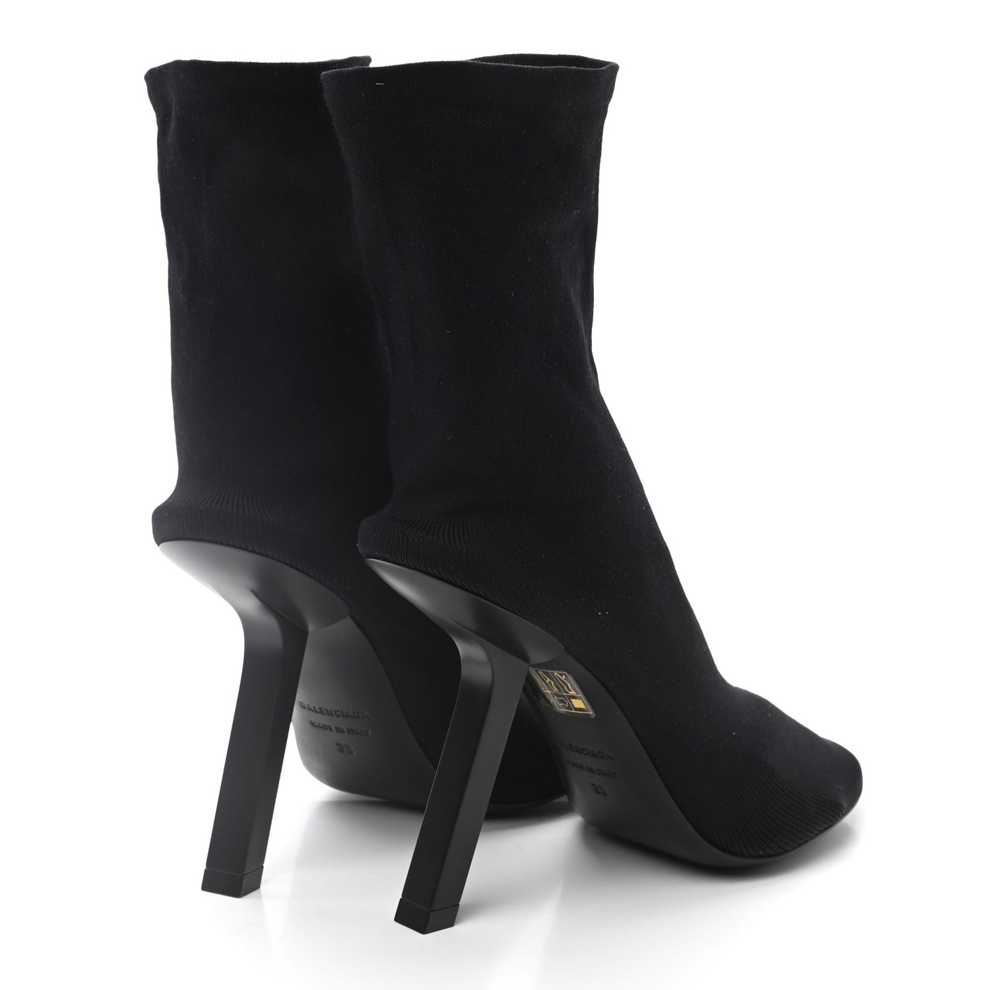 Stretch Tight Fabric Tight 110mm Booties 38 Black