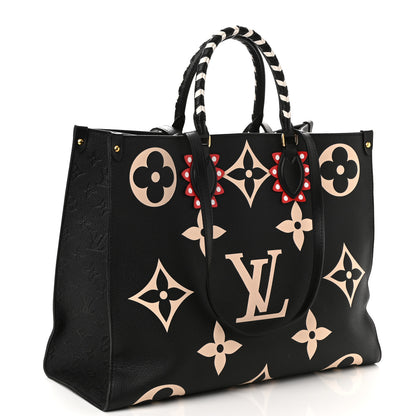Louis Vuitton Empreinte Monogram Giant Crafty Onthego GM Black Creme 3 of 7
