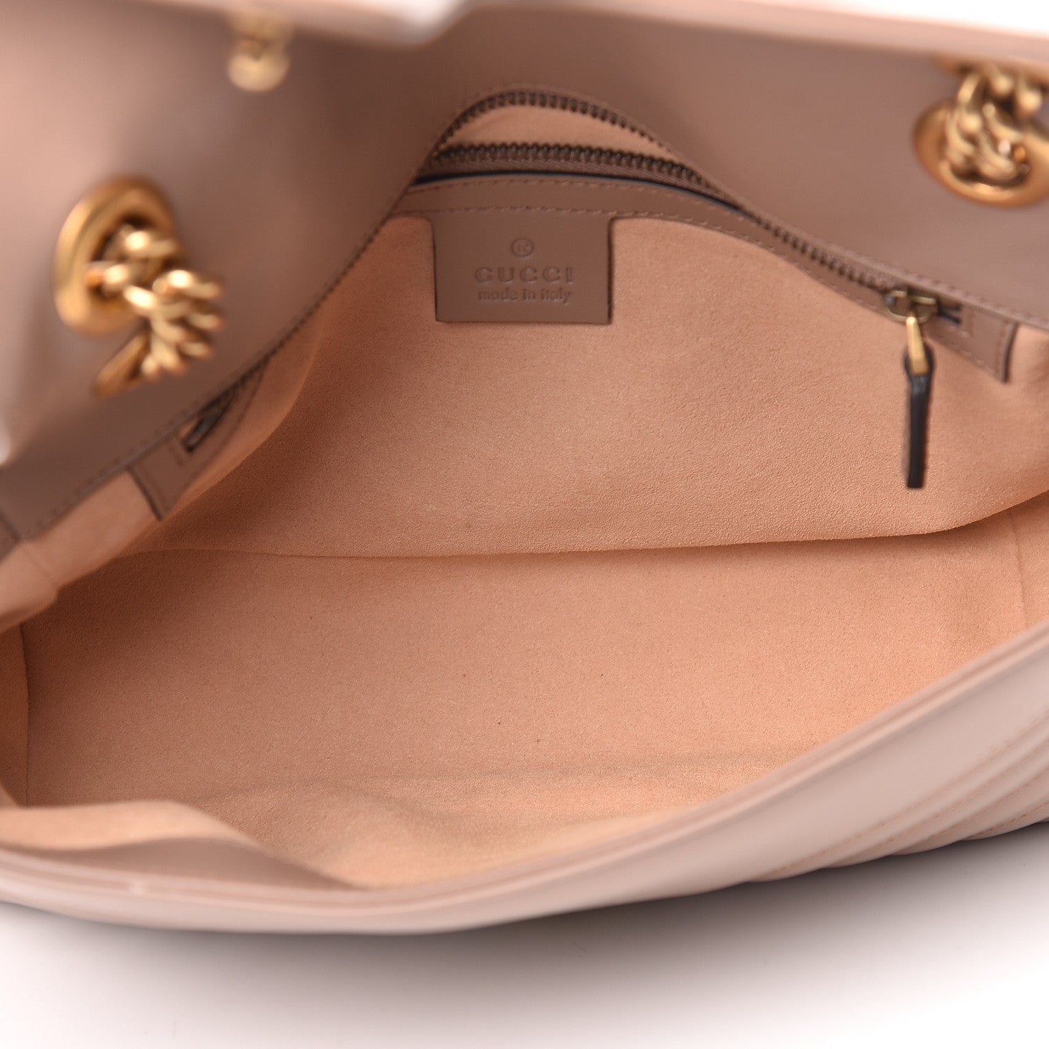 Gucci Calfskin Matelasse Small GG Marmont Shoulder Bag Porcelain Rose 5 of 11