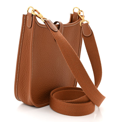 Hermes Taurillon Clemence Evelyne TPM Gold 3 of 11