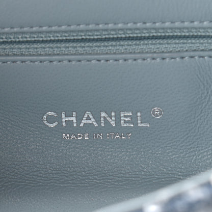 Chanel Sequin Mini Waterfall Flap Light Blue 6 of 10