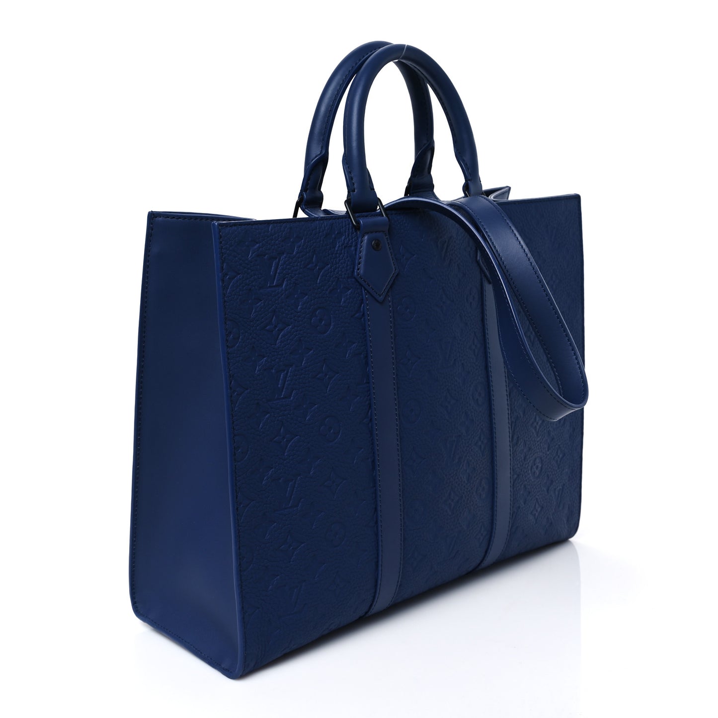 Taurillon Monogram Sac Plat 24H Sapphire