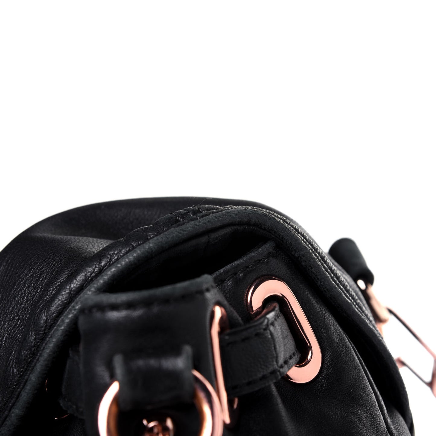 Lambskin Mini Marti Backpack Washed Black Rose Gold Hardware