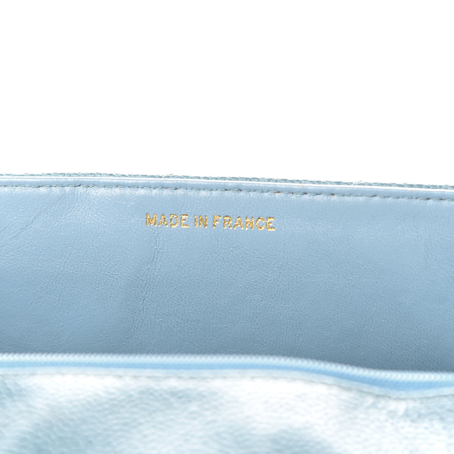 Caviar Diagonal Quilted Jumbo Single Flap Blue