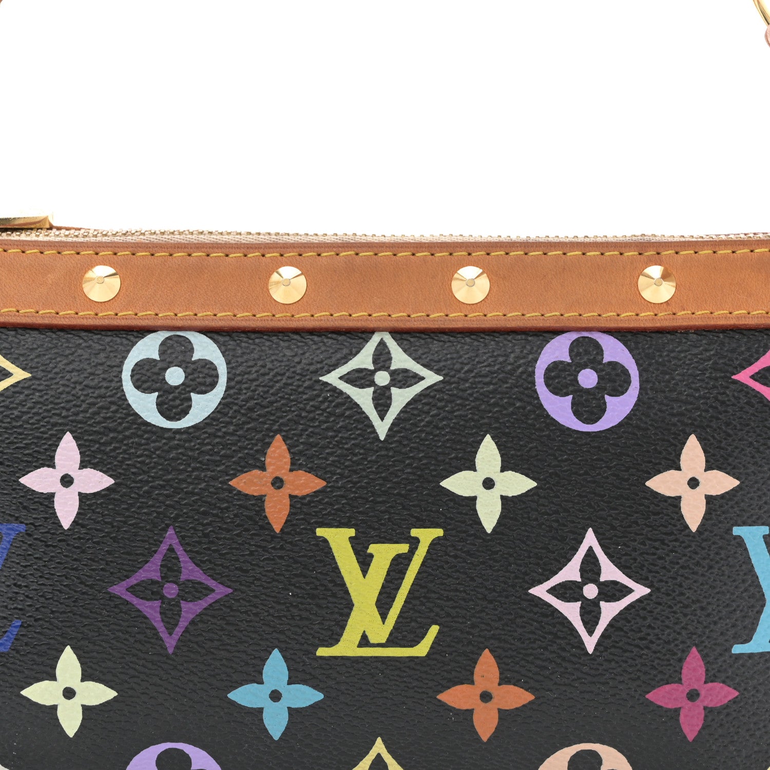 Louis Vuitton Monogram Multicolor Pochette Accessories Black 8 of 12