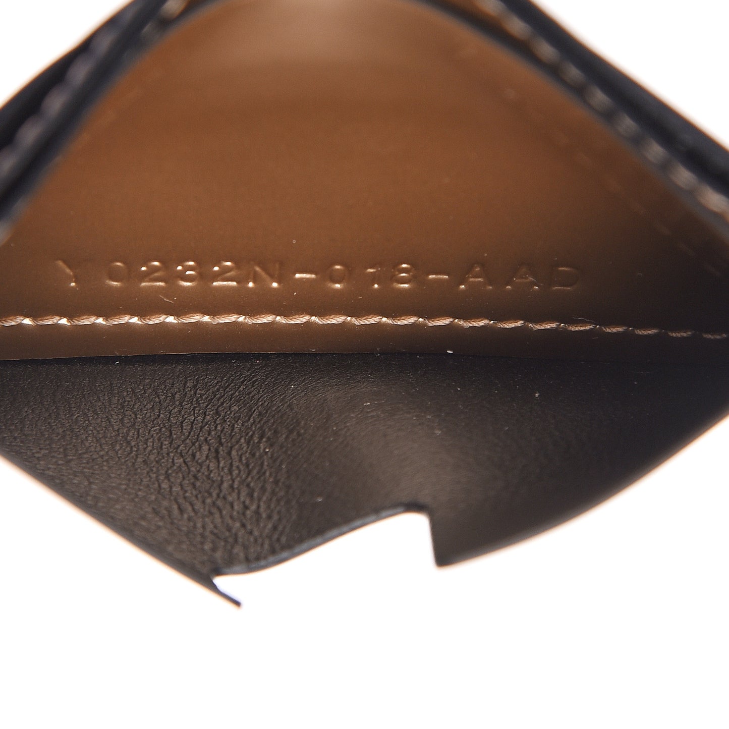 Metallic Calfskin Card Holder Gold