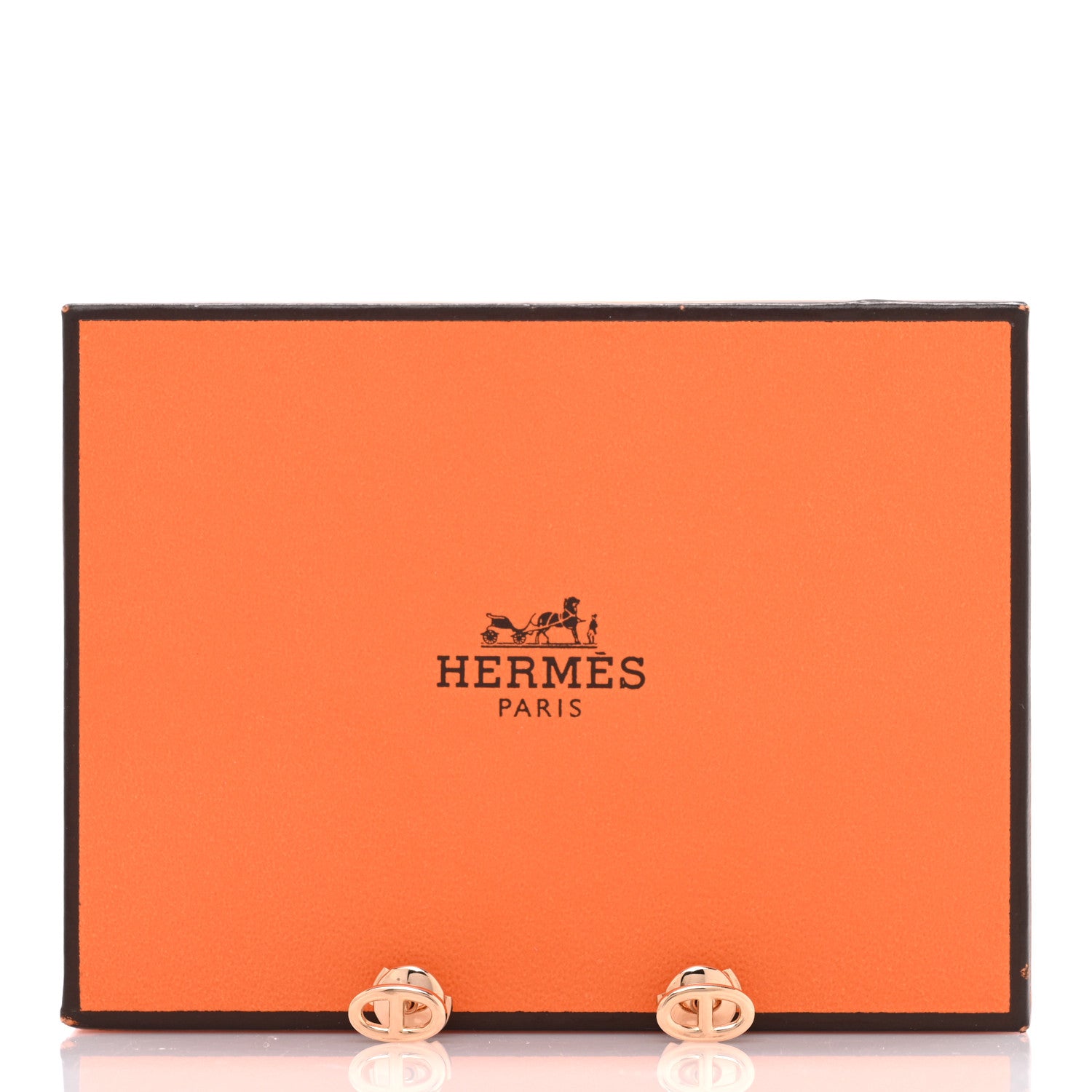 Hermes 18K Rose Gold TPM Farandole Stud Earrings 5 of 5