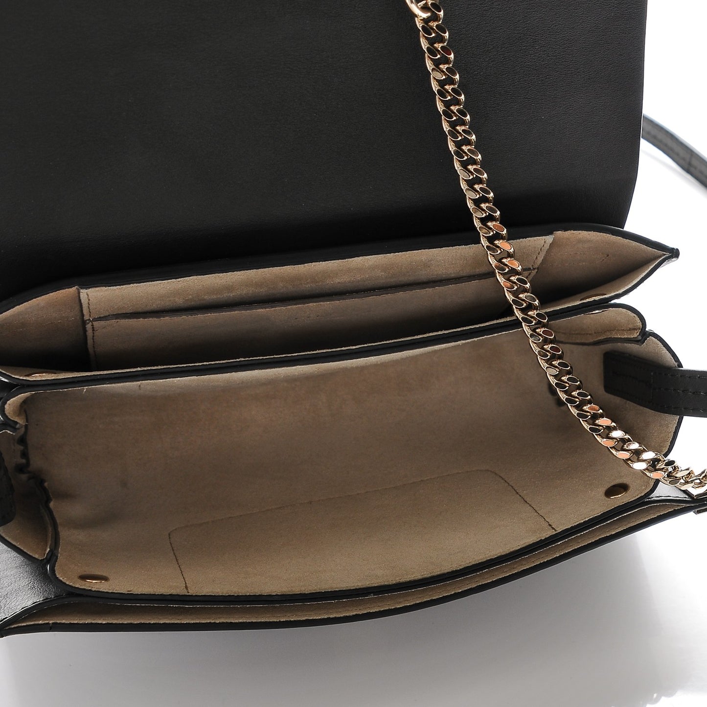 Suede Calfskin Small Faye Shoulder Bag Carbon Grey
