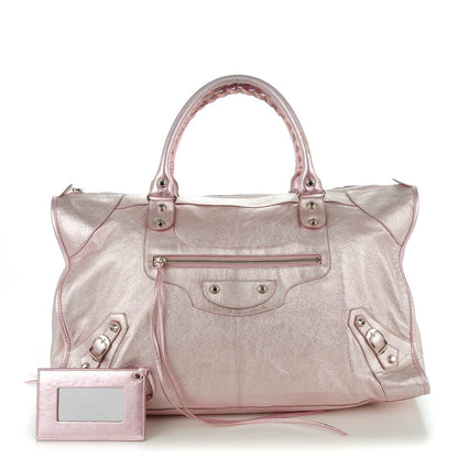 Balenciaga Metallic Agneau Classic Hardware Work Sparkle Pale Rose 1 of 8