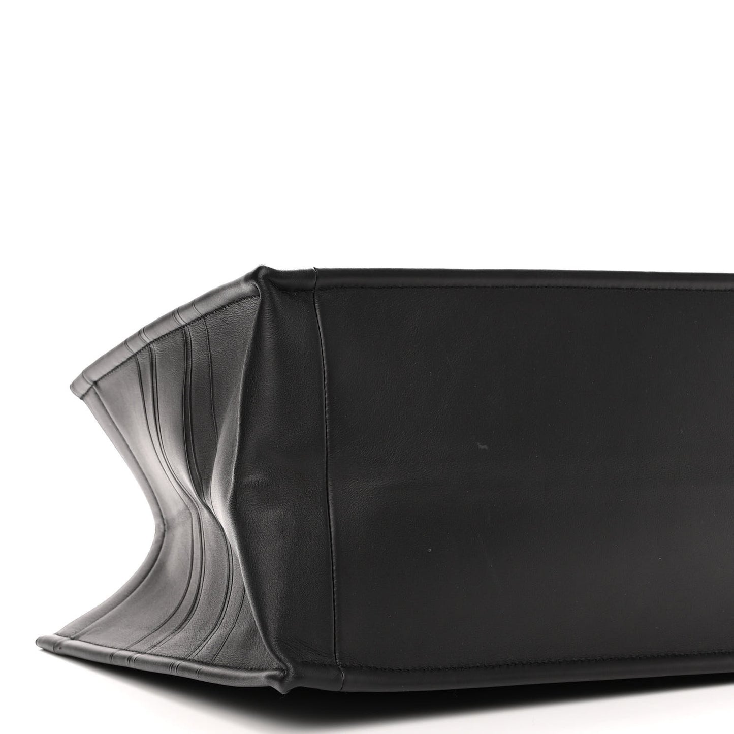 Calfskin Embossed Medium Book Tote Black