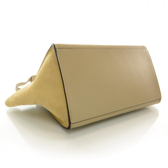 Celine Calfskin Suede Small Trapeze Dune 5 of 8
