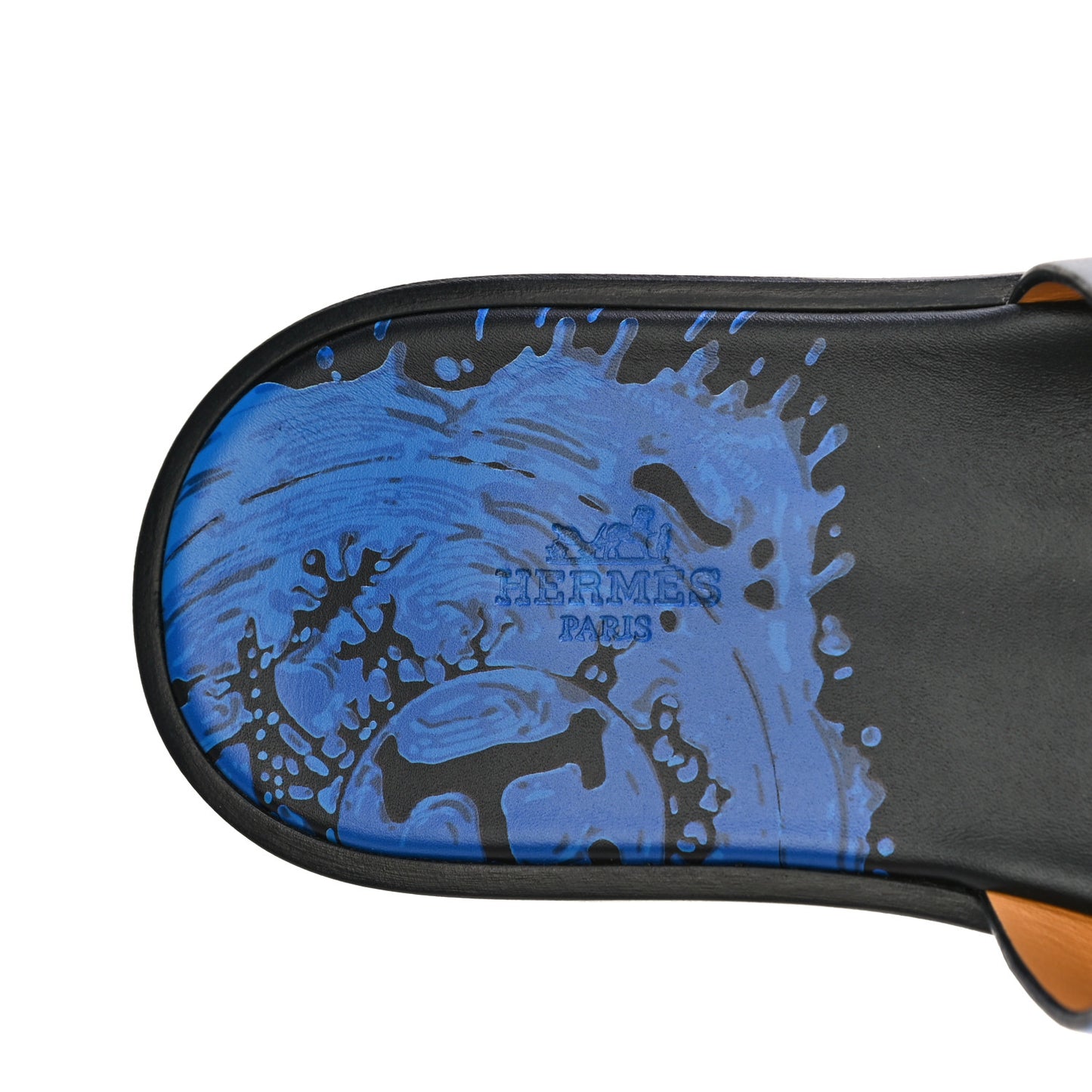 Calfskin Mens Peinture Fraiche Izmir Sandals 42.5 Bleu Electrique