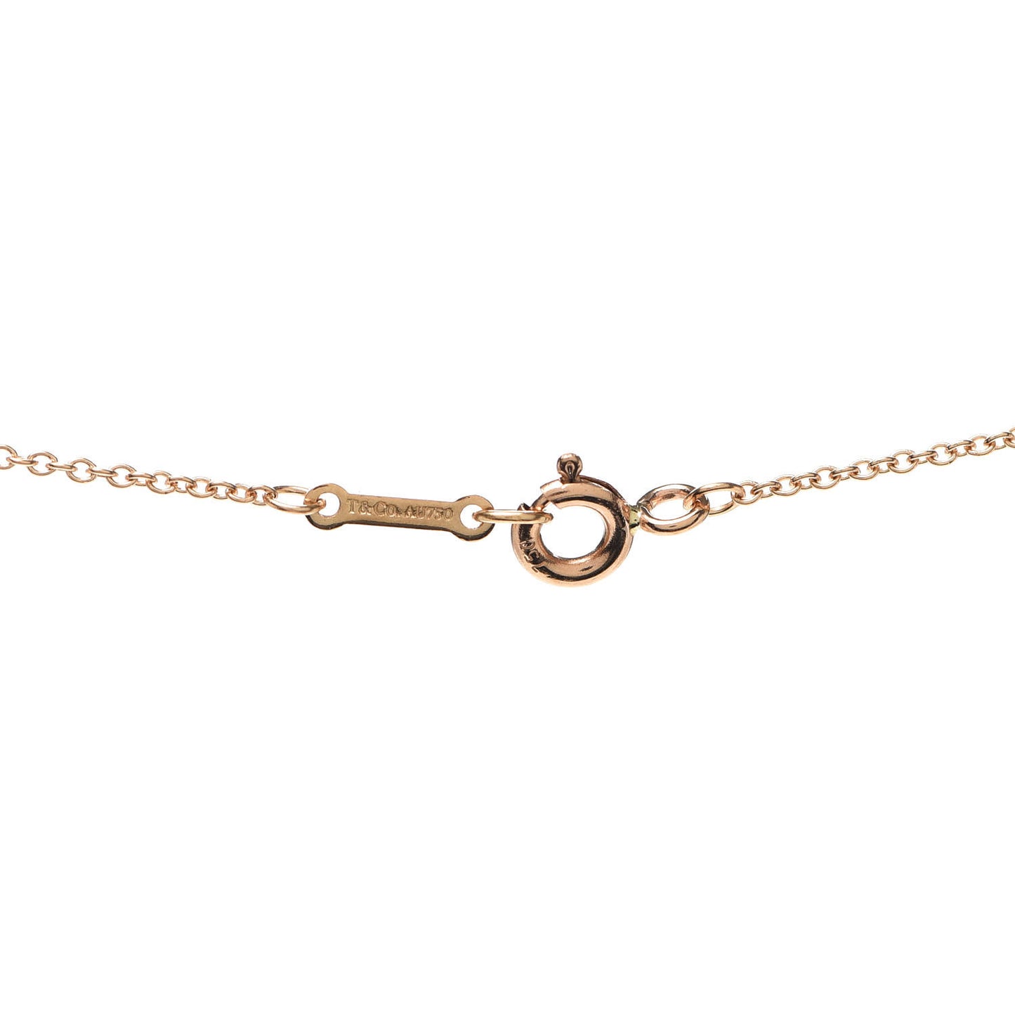 18K Rose Gold Paloma Picasso Loving Heart Interlocking Pendant Necklace